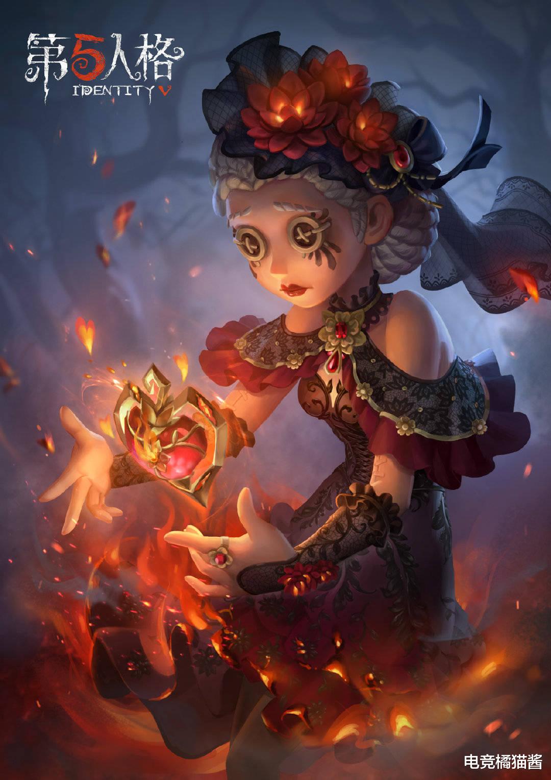 第五人格:12888"浴火绯花"美宣公布,哥特风格太惊艳,你爱了吗?_艾米丽