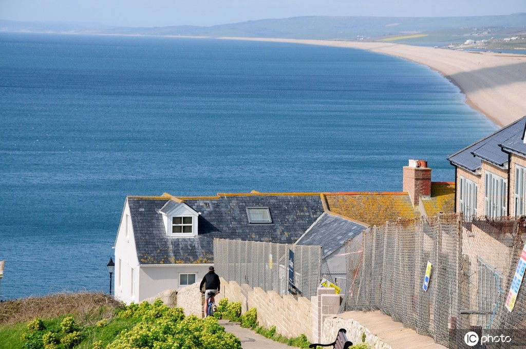 大美的碧海蓝天 实拍英国波特兰岛春日风光
