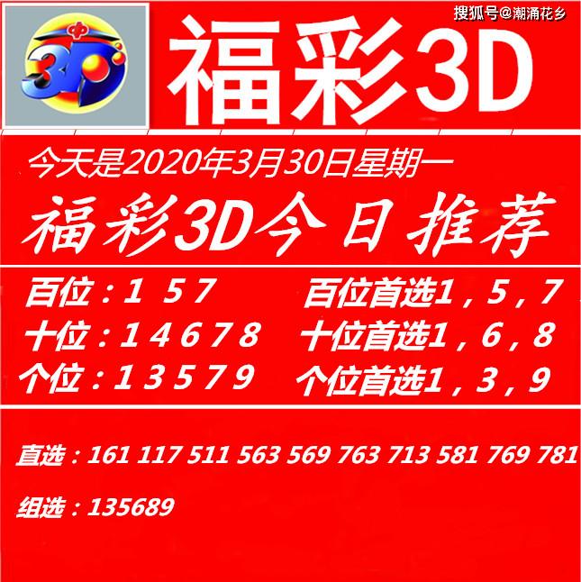 福彩3d第2020041期推荐号码