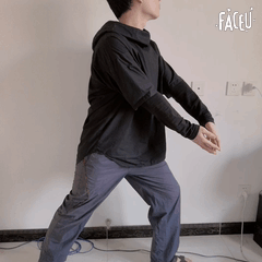 4前后甩——护关节前后甩手操可解除肩关节黏连,使前上举,后伸功能