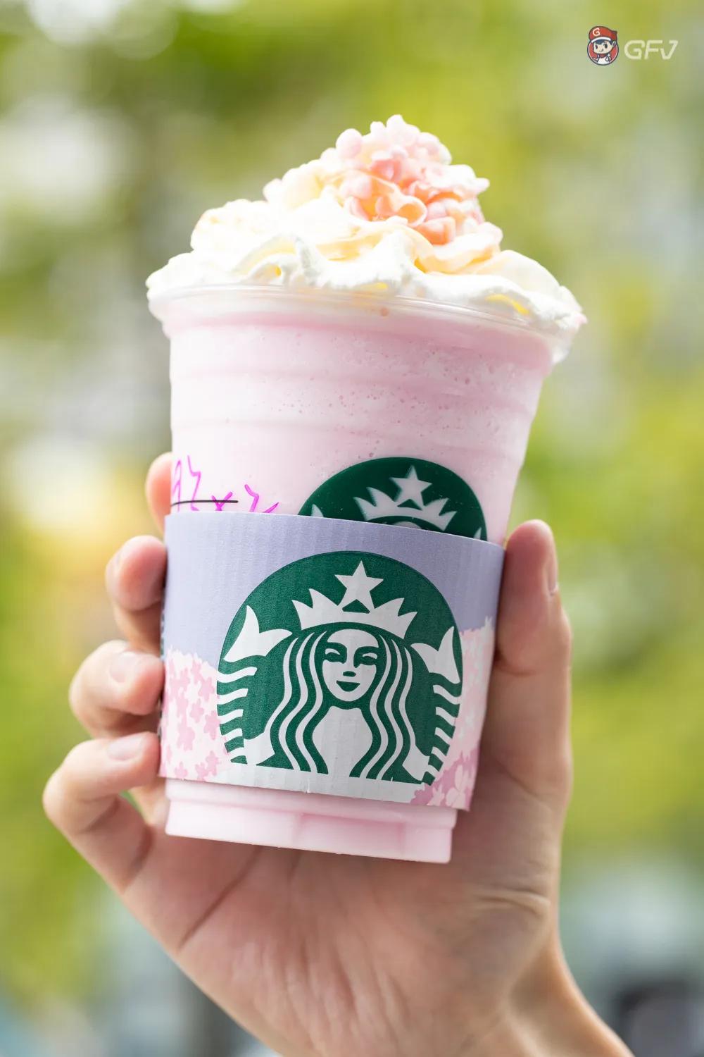 樱花初绽玛奇朵 -- 樱花奶香星冰乐 -「 星巴克 」/ /小孩子才要
