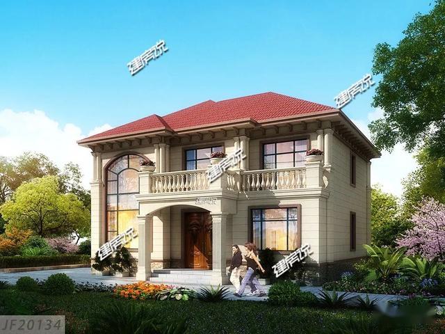 面宽12米的欧式别墅35万建一栋睡觉都是笑呵呵的