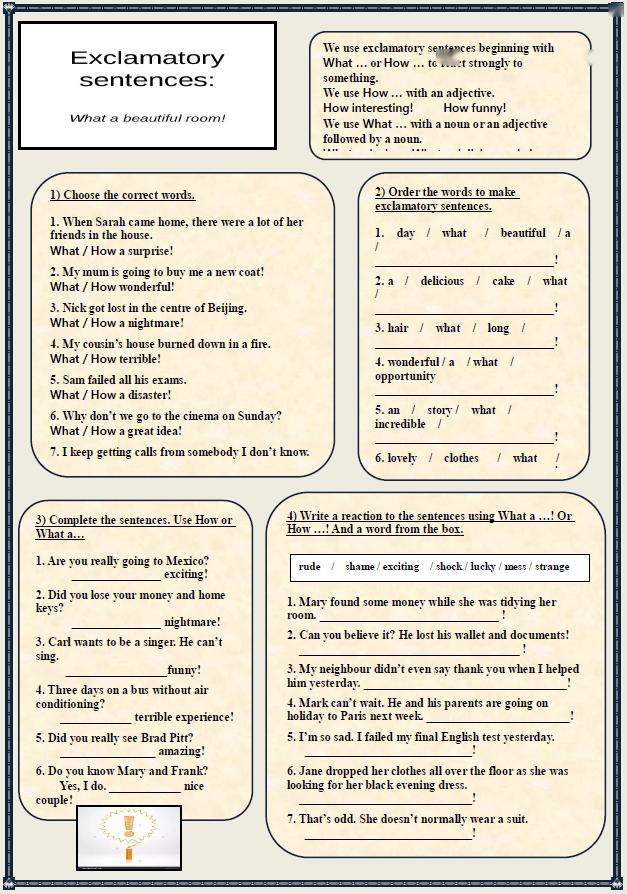 语法学习之感叹句exclamatorysentence含资源