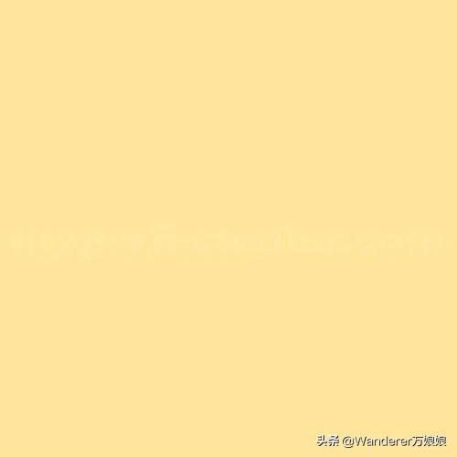 最后再介绍一种黄色--樱草黄(primrose yellow),这种黄色也属于淡黄色