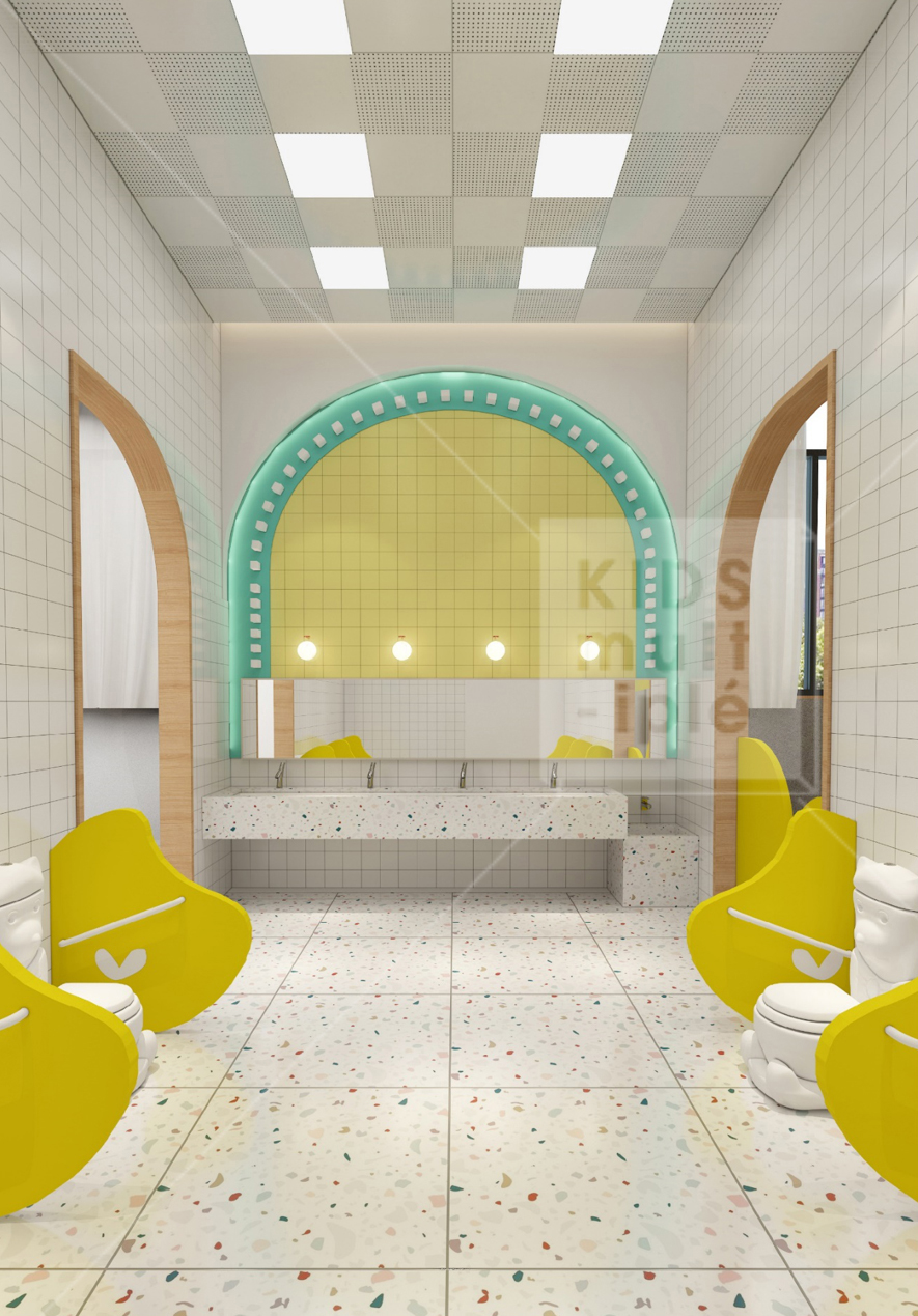 六大设计原则让幼儿园卫生间高端大气