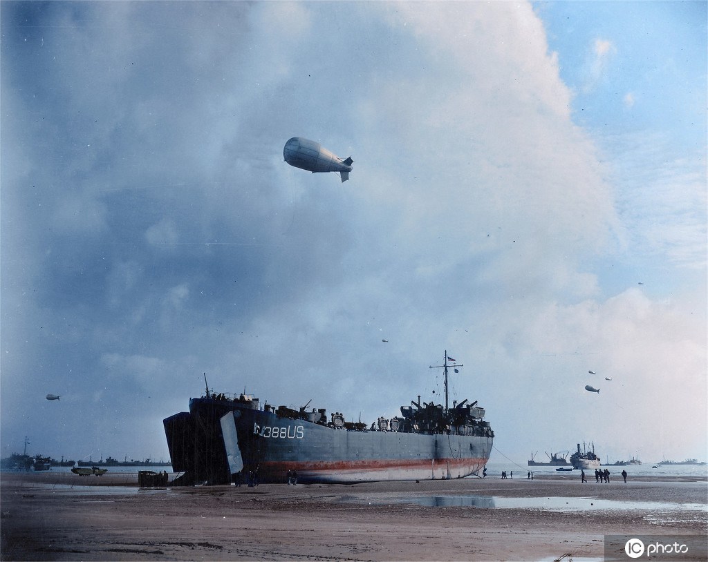 美军诺曼底登陆战彩照曝光 重现战时历史画面