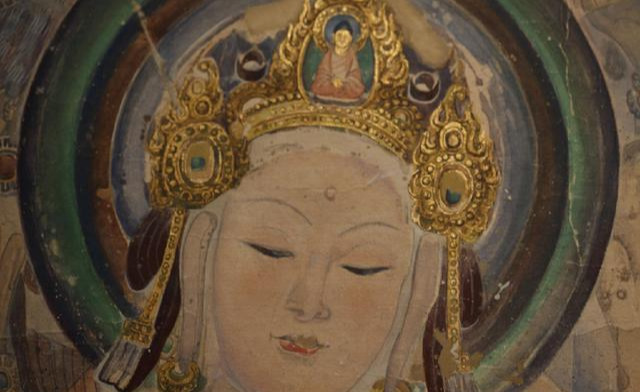 甘肃热门旅游,中国四大石窟之一,敦煌莫高窟佛教壁画赏析_菩萨