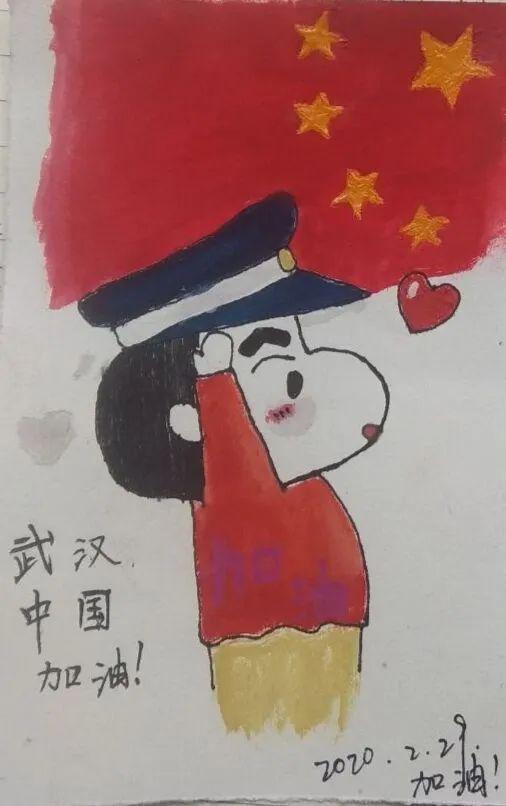 蜡笔小新敬礼怎么画图片