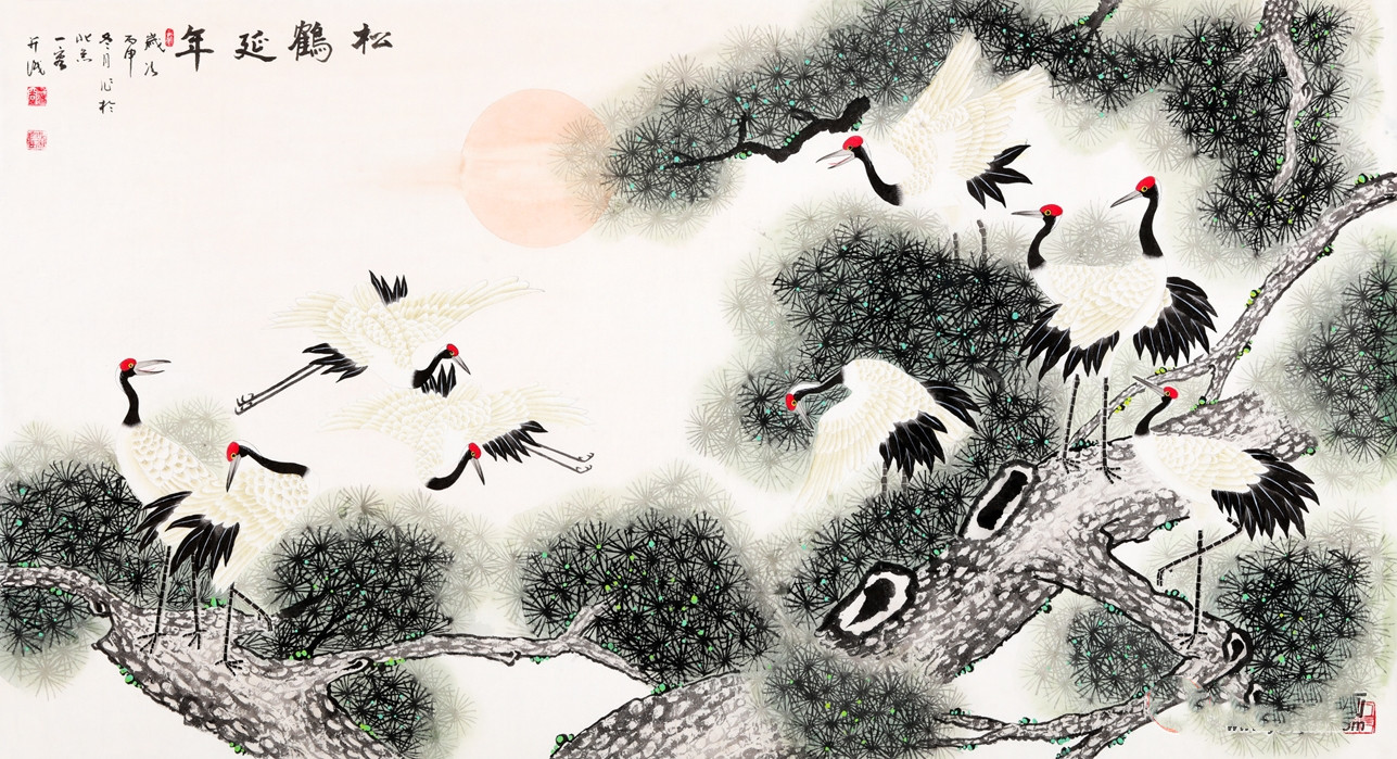 家里书房字画挂什么 国画花鸟美景独特艺术淡泊