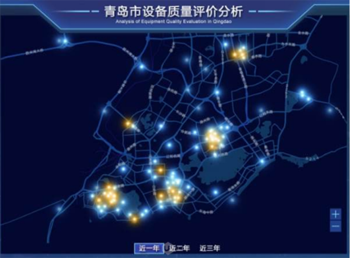 基于高德地图实现,通过定位经纬度,用散点来表示所在位置的信息指标