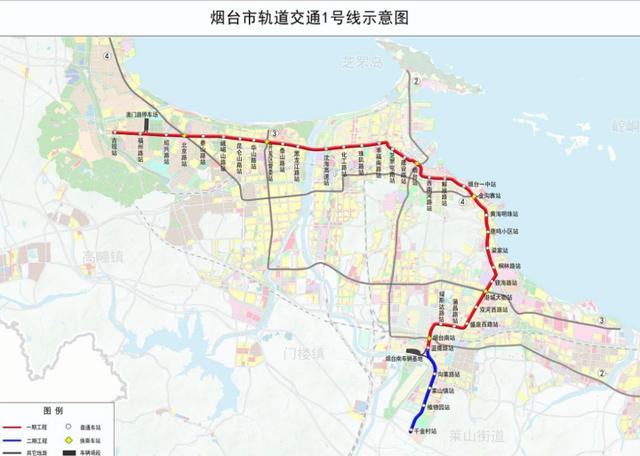 重磅煙臺地鐵1號線最新規劃路線及站點出爐共建設34站