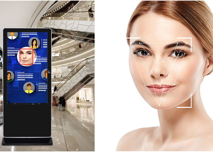 人脸识别广告显示屏通过人像识别,面部识别应用_图像