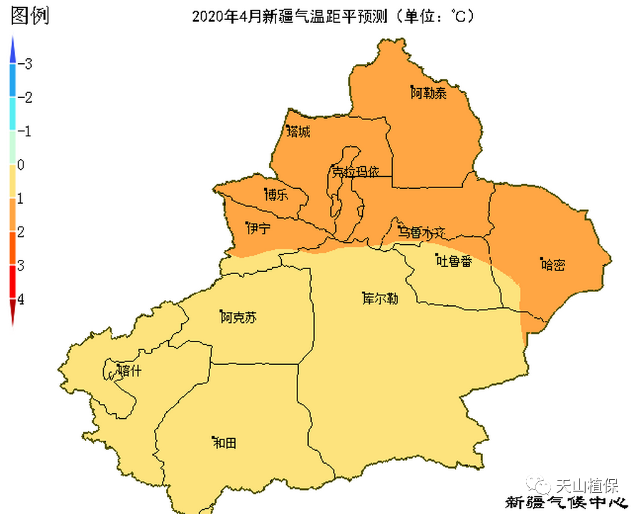 2020年棉花播种期4月份气象预测及分析