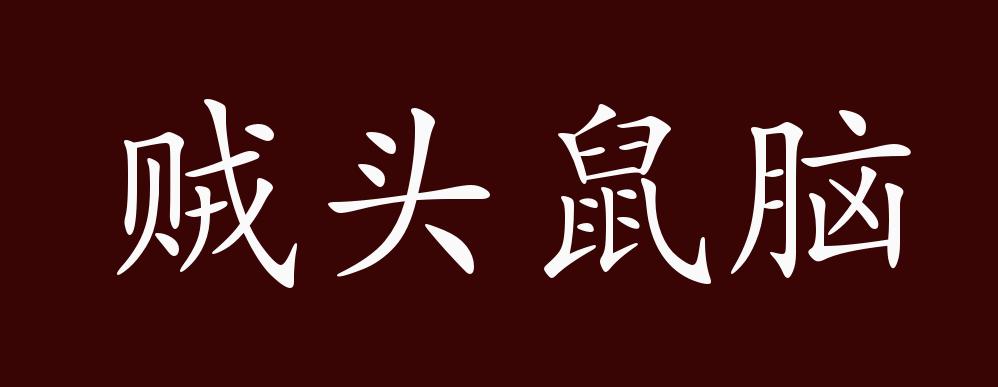 贼头鼠脑的出处释义典故近反义词及例句用法成语知识