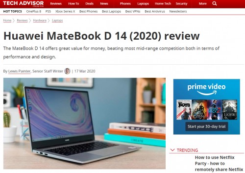 出海即红，外媒力荐，华为Matebook D系列为何全球口碑爆表？(图1)