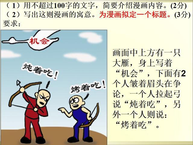 高考语文漫画类图文转换类题目做题技巧快记下吧