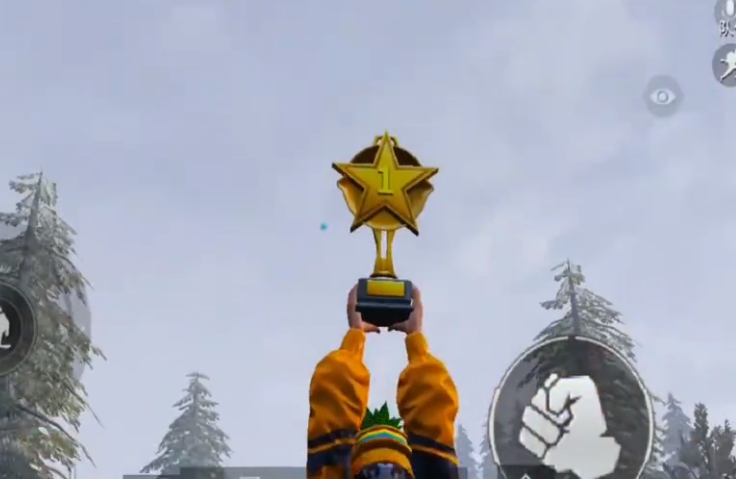 和平精英:玩家吃鸡后竟喜提一架"飞行器"?队友直接跳了上去!_奖杯