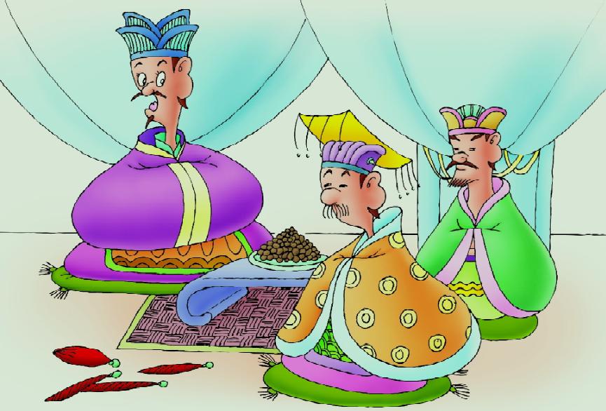 但庄王想了想,却高声喊道:"切莫点烛,寡人今天要与诸位开怀畅饮,不用