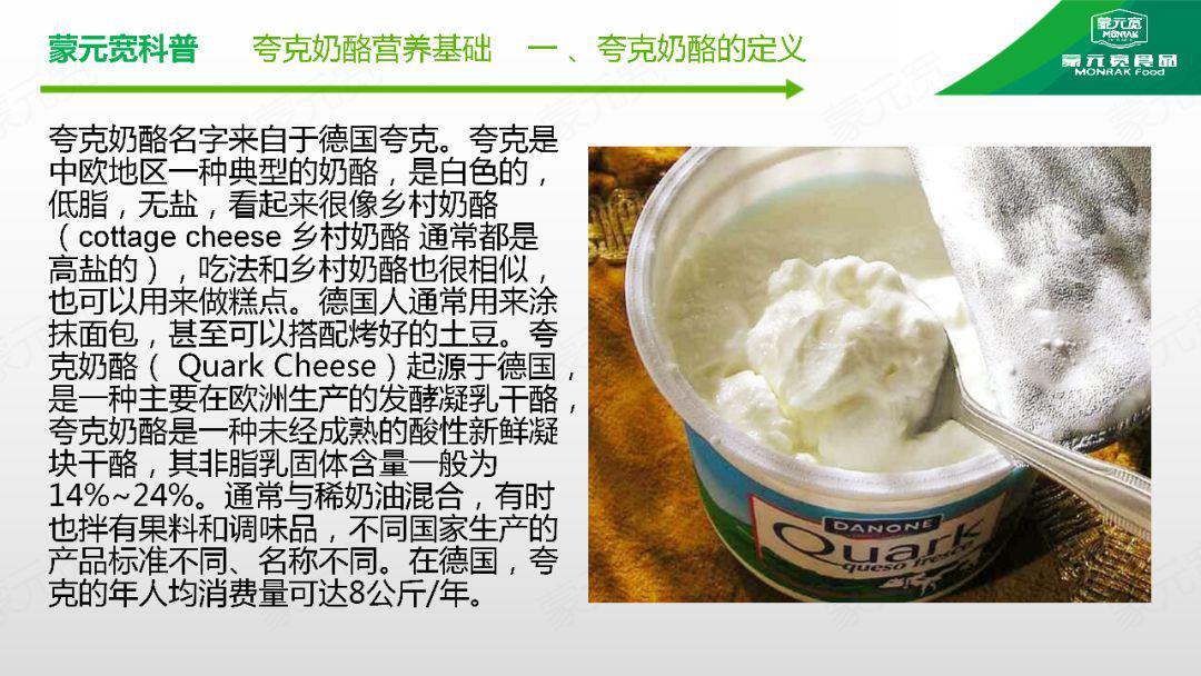 蒙元宽科普019:夸克奶酪营养基础知识
