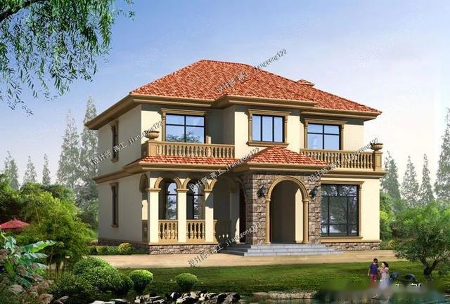 4款带堂屋的二层别墅,最后一款中式风,不愧是农村建房的经典