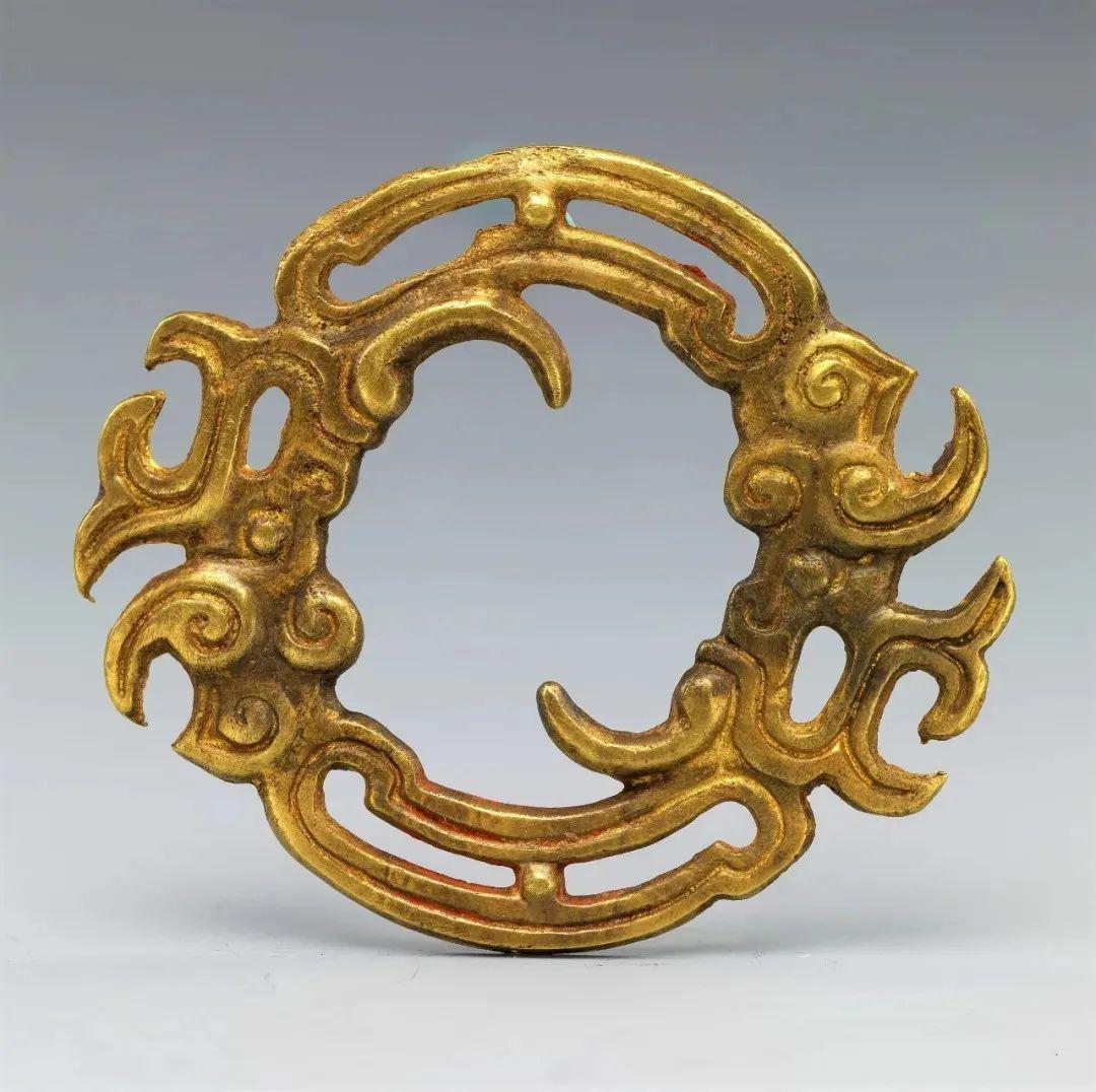 芮博国宝镂空龙纹金环