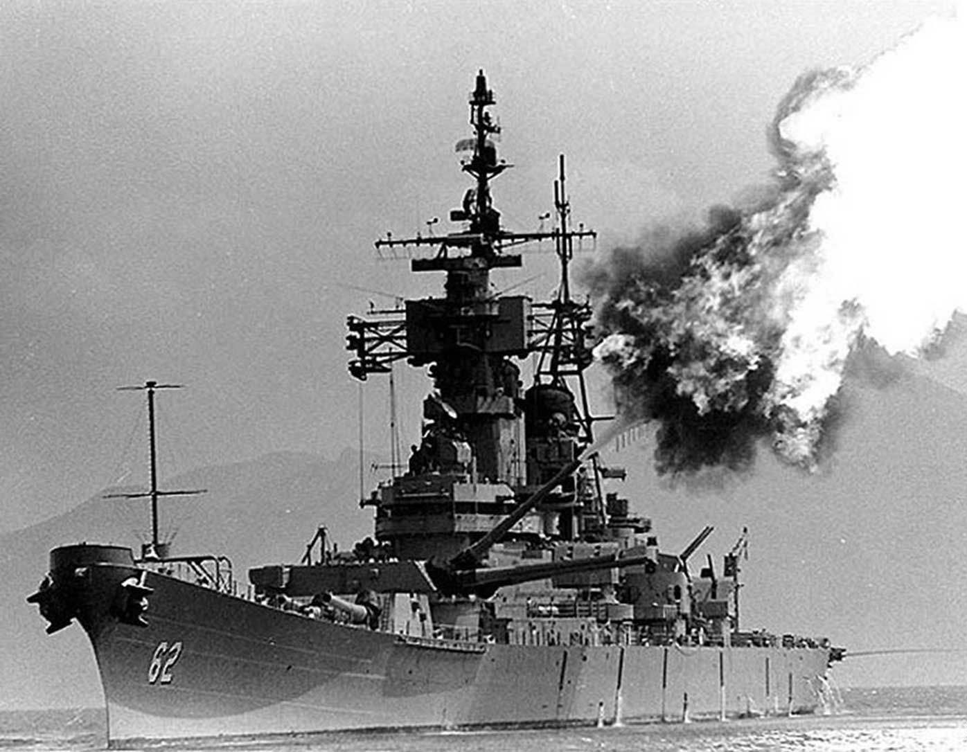 美军二战重型战列舰,9门16英寸巨炮,横扫太平洋日军阵地