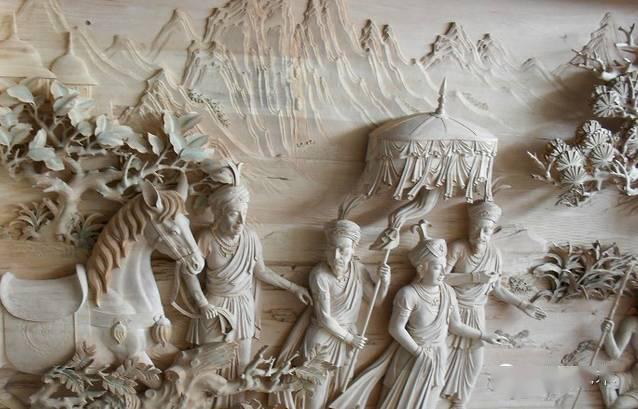 这样的平面立体浮雕得倾注了雕刻师的多少心血,才能有如此精绝的作品