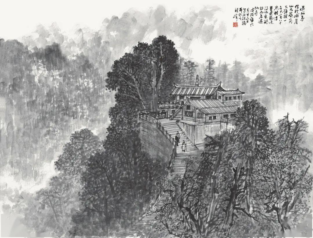 品鉴| 水韵墨律峨眉山—程峰写生画集作品赏析(三)_艺术