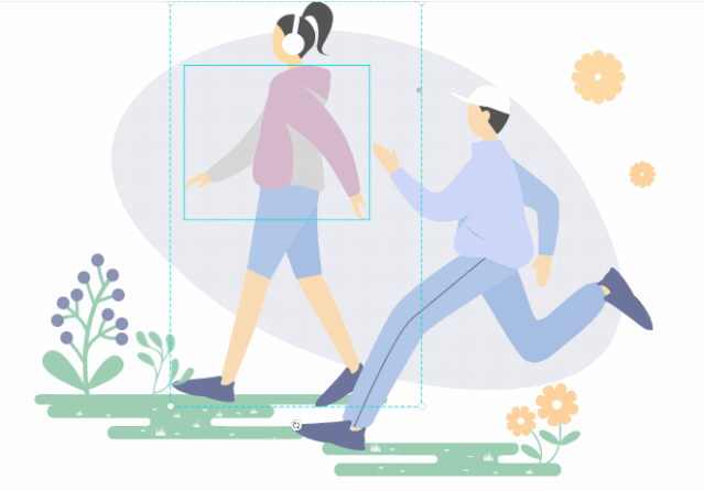 换肤色不得不说canva这组现代扁平风人物组件插画简直太酷了!