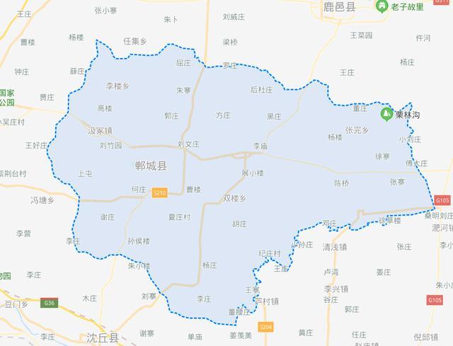 郸城乡镇地图全图图片