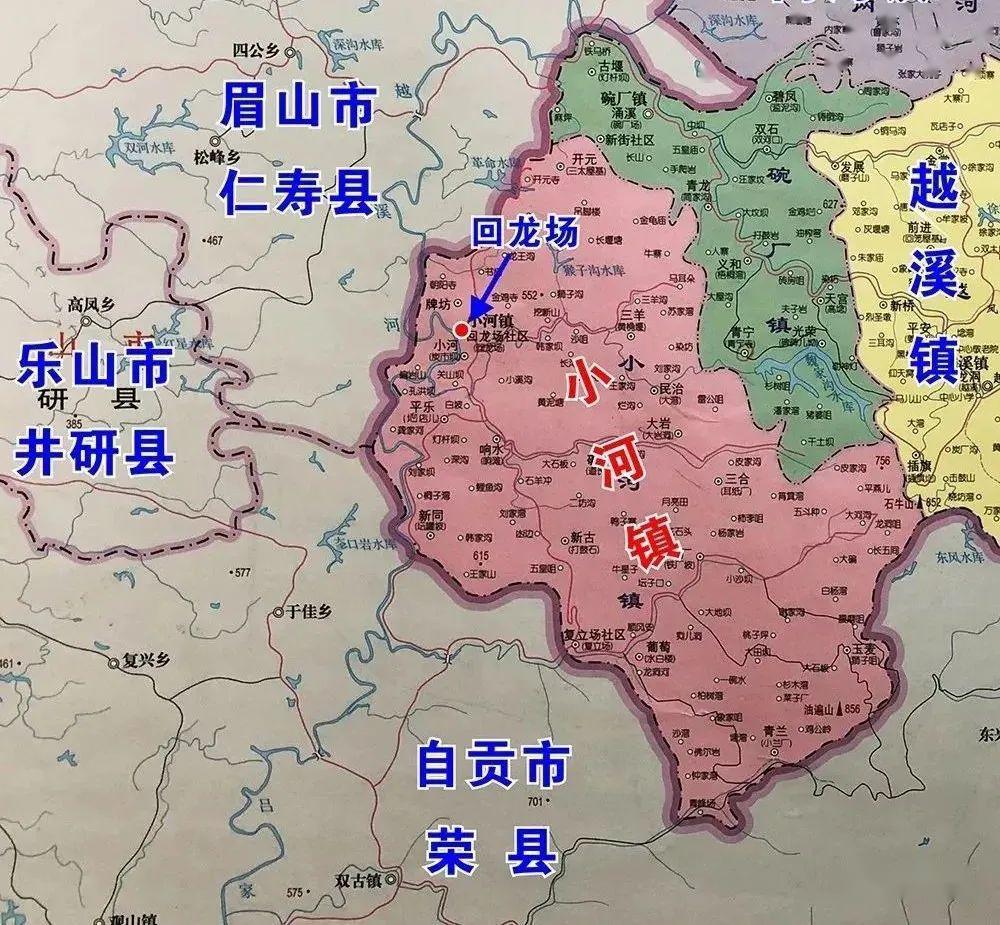 威远县乡镇区划图图片