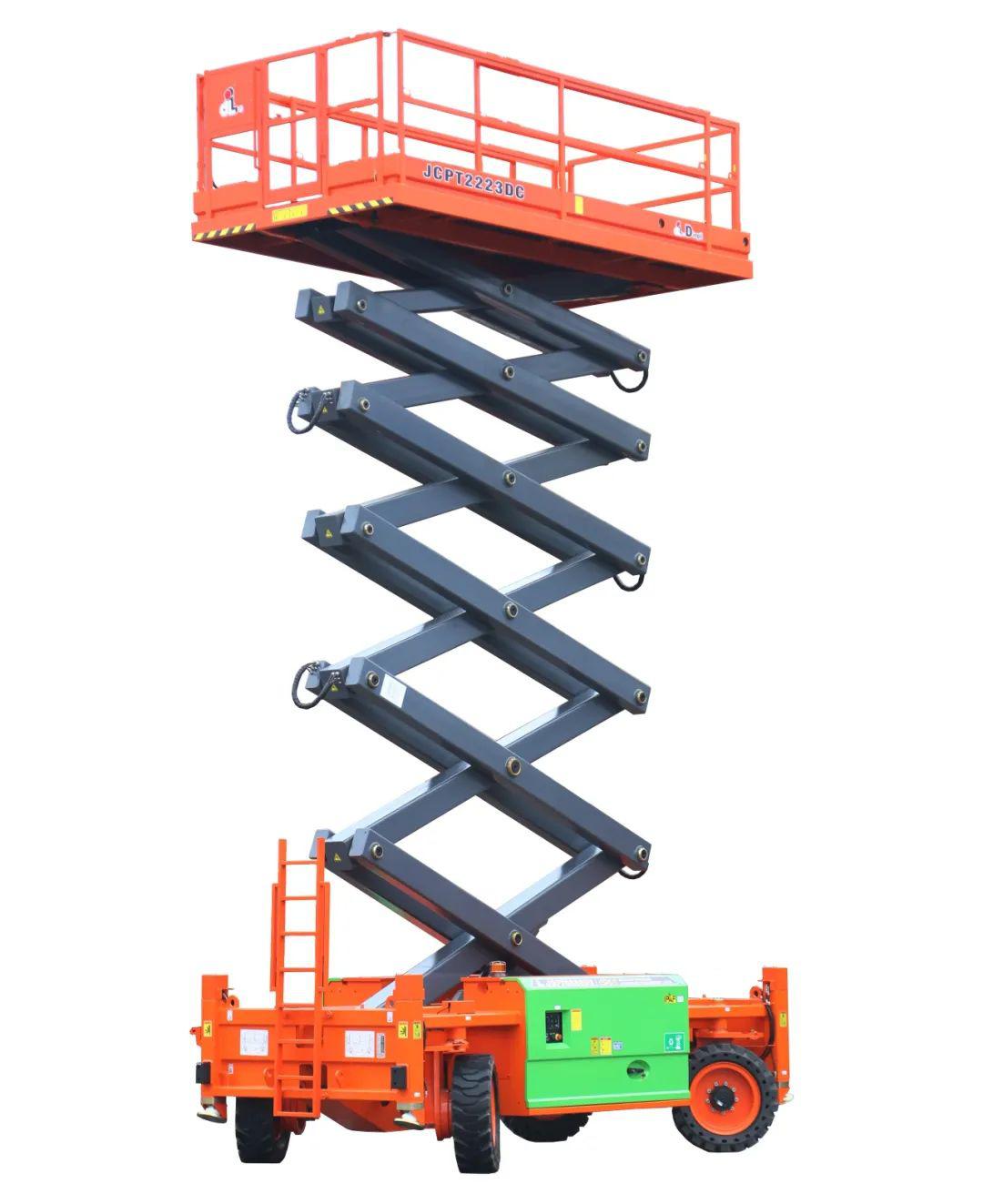 浙江鼎力大型越野剪叉jcpt2223dc新装亮相