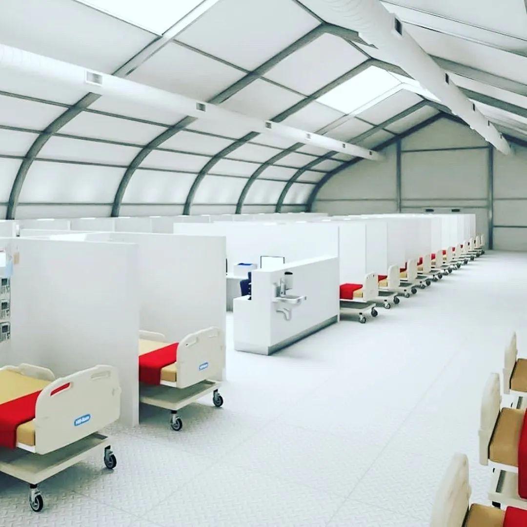 最新消息加国首座方舱医院开建半个月完工配备近百张病床