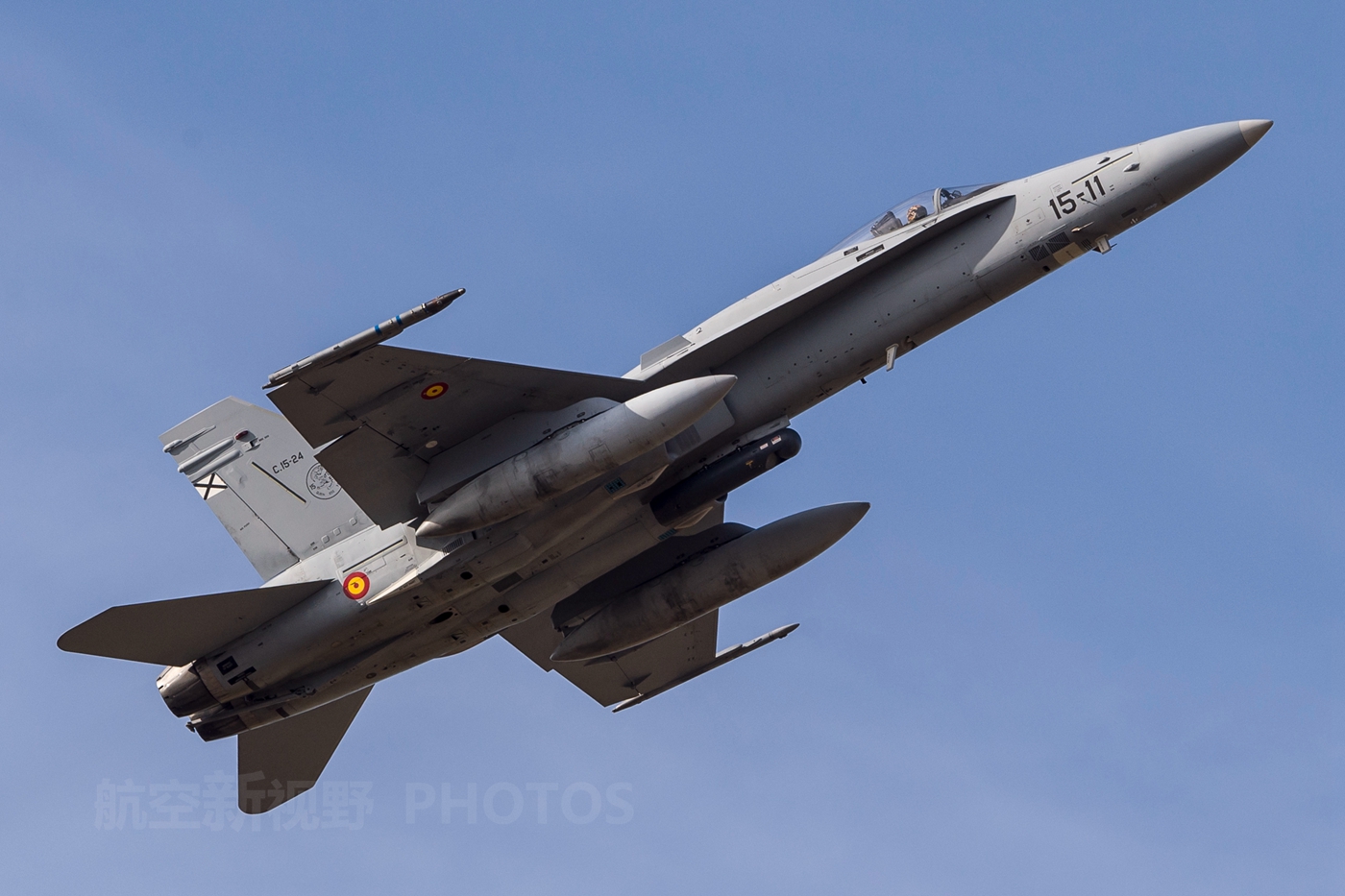 西班牙空军核心主力麦道fa18大黄蜂战斗机舰载机上岸的典型