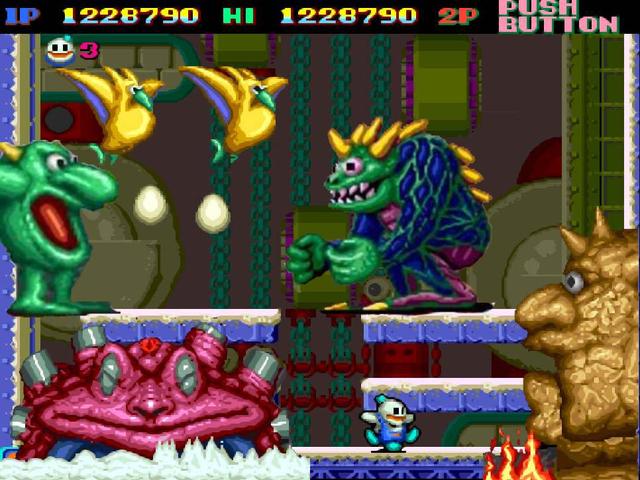 街机游戏《雪人兄弟》三大未解之谜,普通子弹能不能直接击杀boss