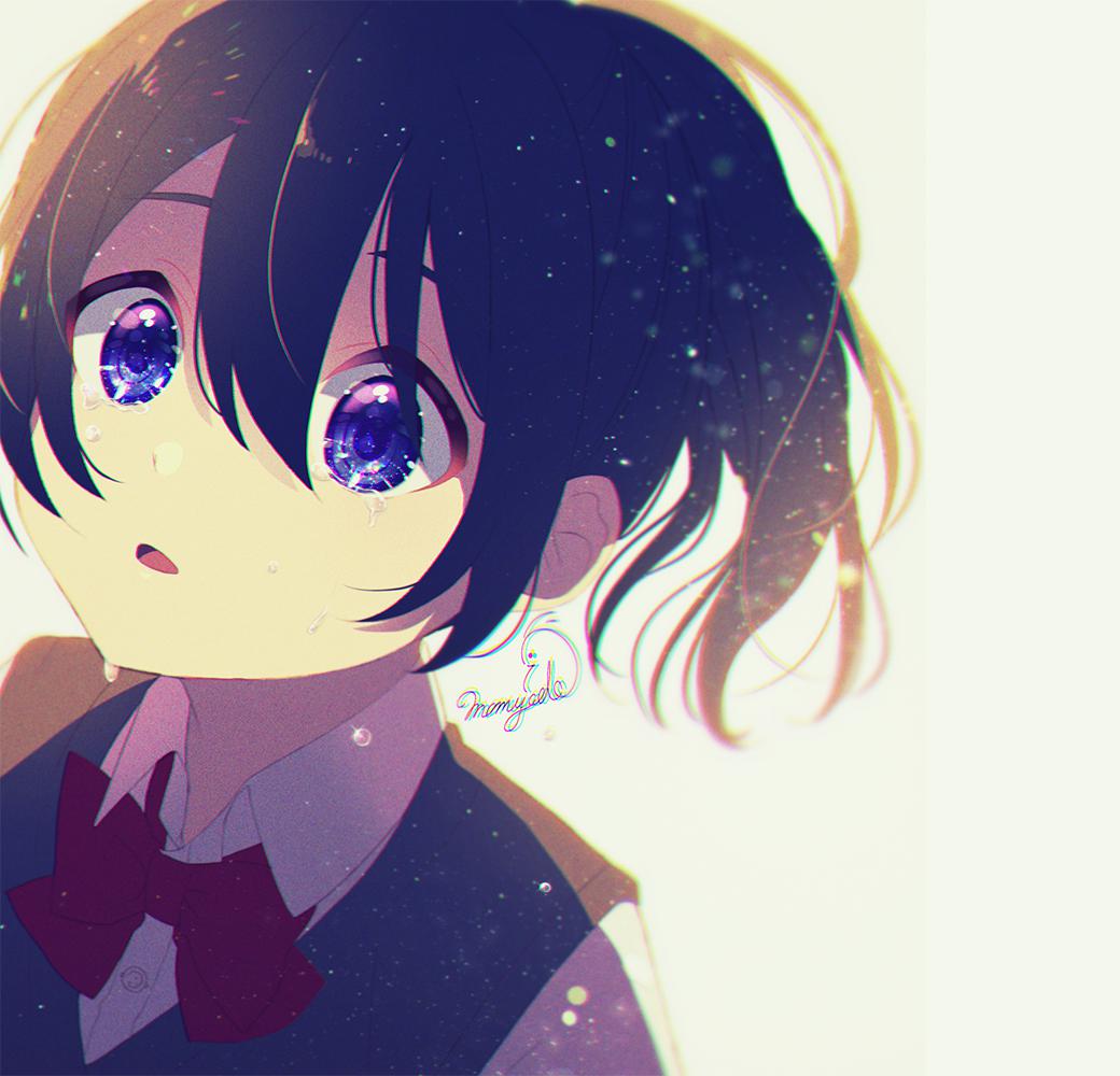 p站高人气插画#丨画师间明田笔下必出布灵布灵的双瞳