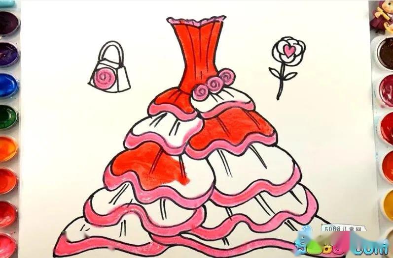 儿童画画裙子设计图片