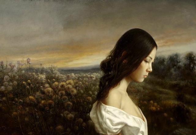 人体绘画年轻艺术家唯美女性人物油画作品欣赏