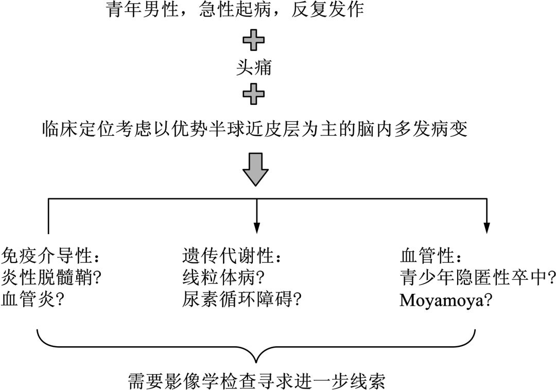 (1)初步定性診斷定性診斷與鑑別診斷臨床定位診斷思路分析見下圖.