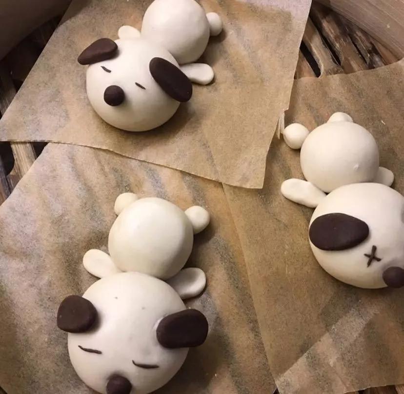 宝宝辅食丨创意馒头,趴在碗里的小狗狗_面团