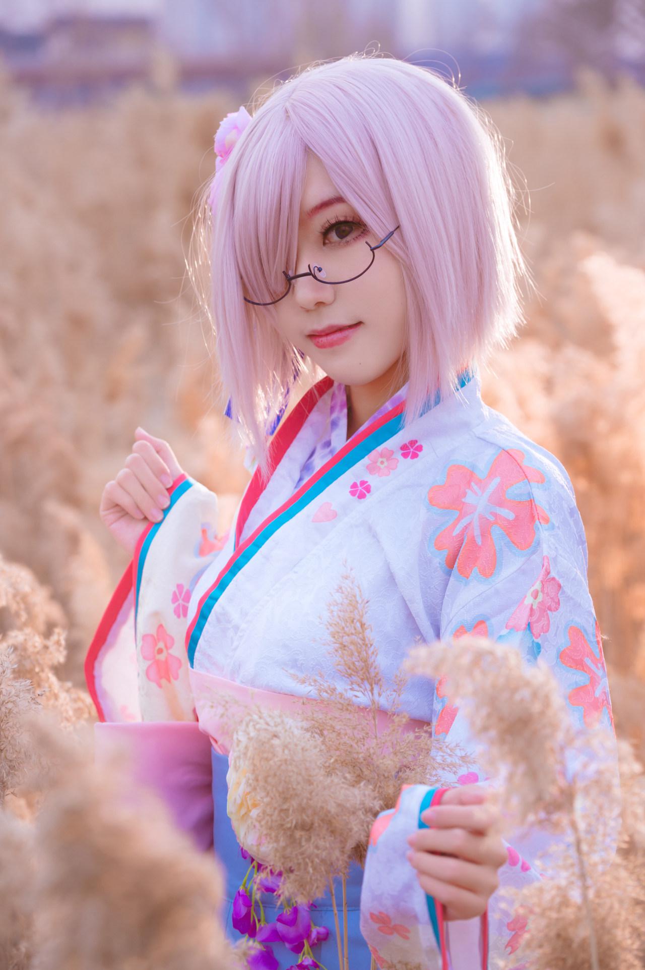 玛修 新年和服cosplay