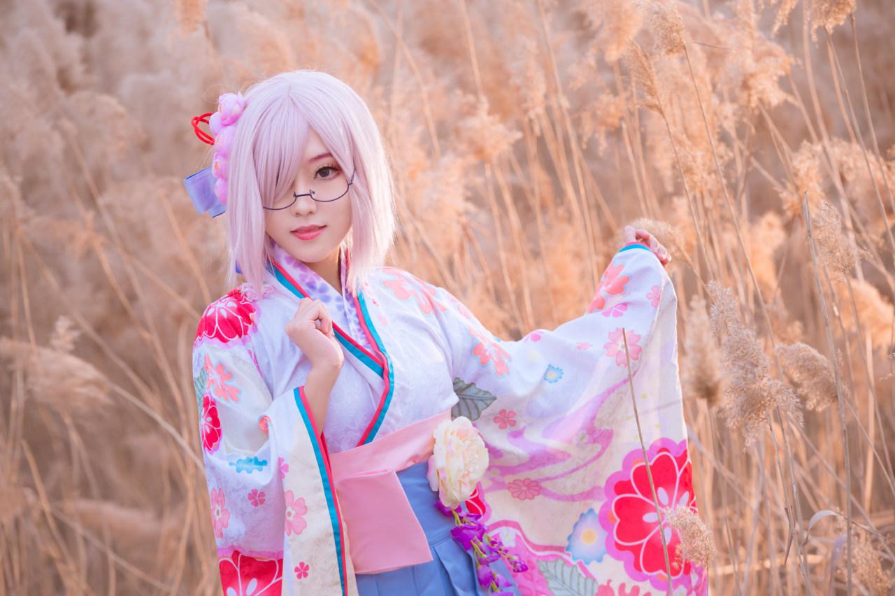 玛修 新年和服cosplay