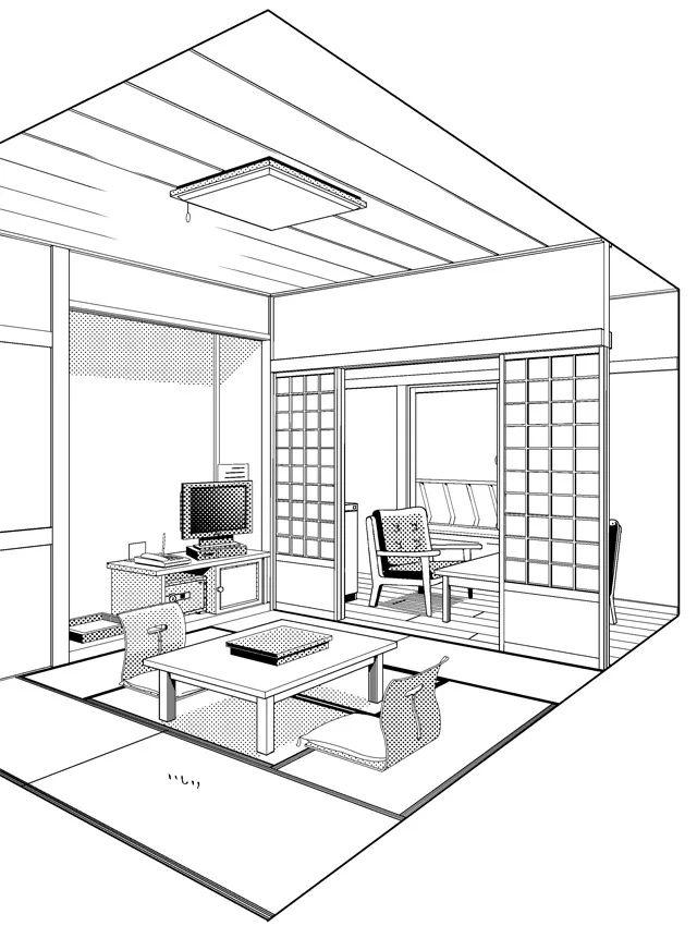 野比大雄的家!画一个日式房间需要注意什么?_参考