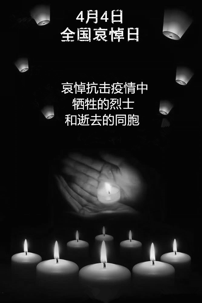 致敬最美逆行者 哀悼牺牲的烈士 逝去的同胞