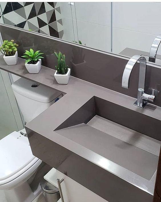 水泥浇筑洗手池槽内倾斜30顺手做坡面明显这样排水更畅