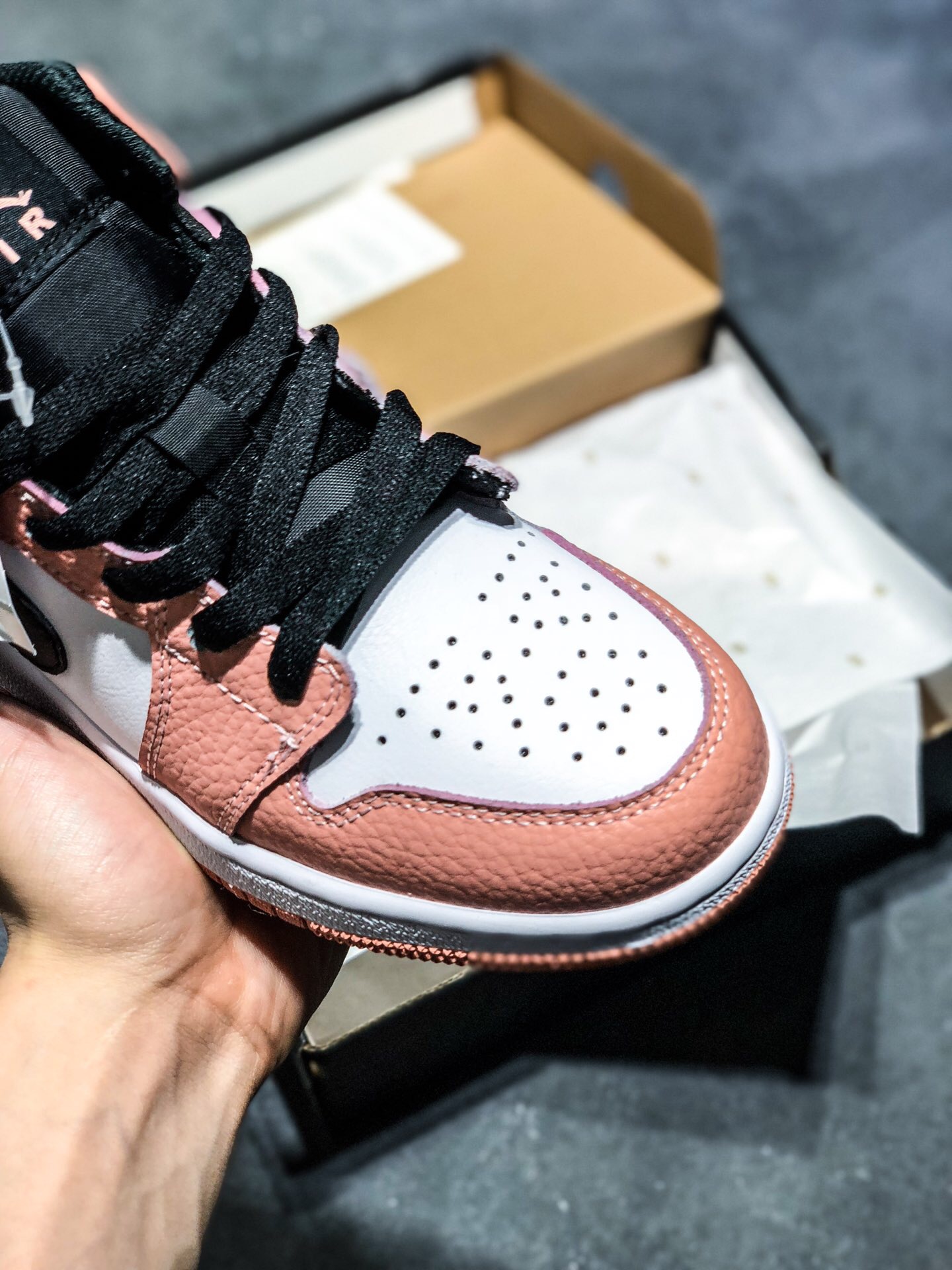 粉色石英airjordan1midpinkquartz中帮运动鞋