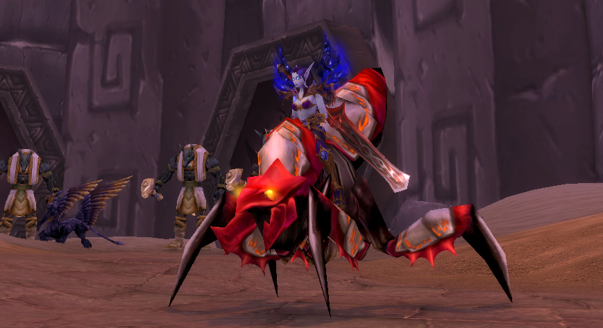 但是该坐骑只能在安其拉副本当中使用