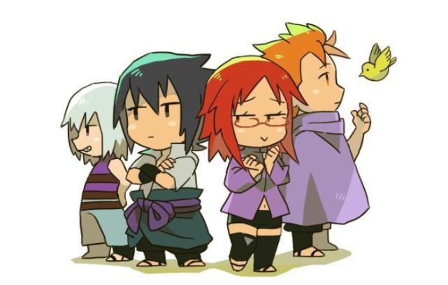 原创火影手游鹰小队全员成功集结这是罕见的还原动漫的一组忍者