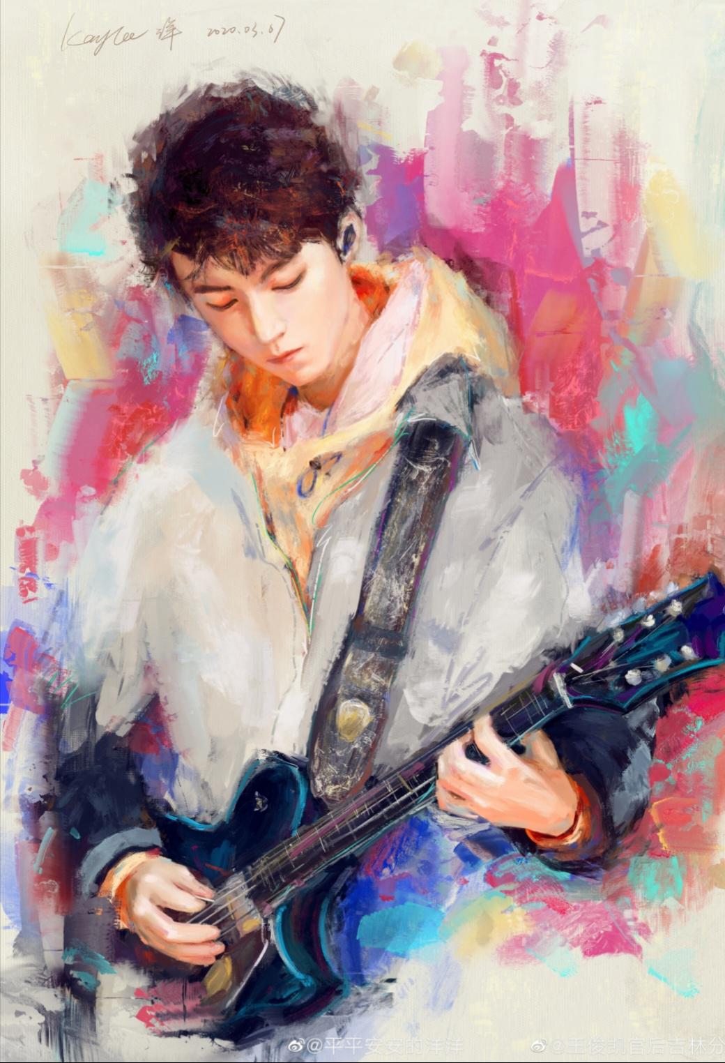 饭绘王俊凯造型图,魅力永远遮挡不住