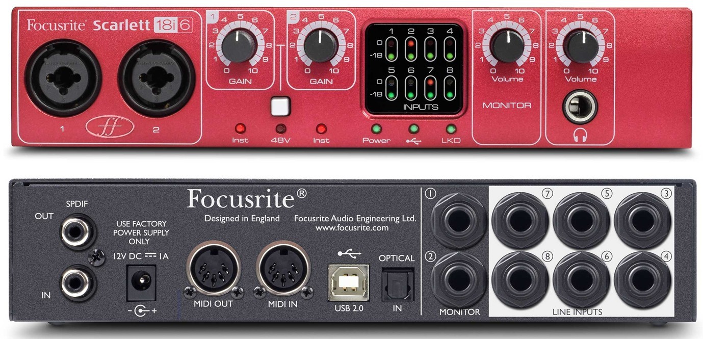 focusrite scarlett 18i6 音频接口
